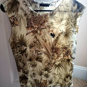 Meowwww...cute stretch dressy top.